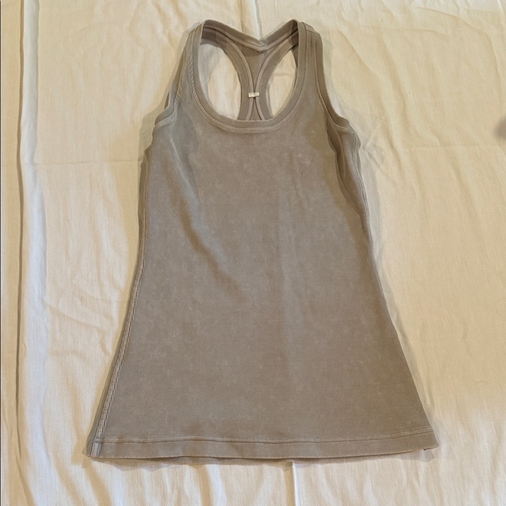 Lululemon Athletica Gray Fitted Sleeveless Tank